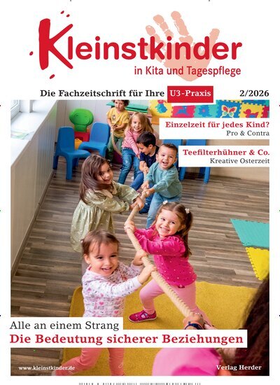 Titelbild der Ausgabe 2/2026 von Kleinstkinder in Kita und Tagespflege. Diese Zeitschrift und viele weitere Zeitschriften für Pädagogik als Abo oder epaper bei United Kiosk online kaufen.