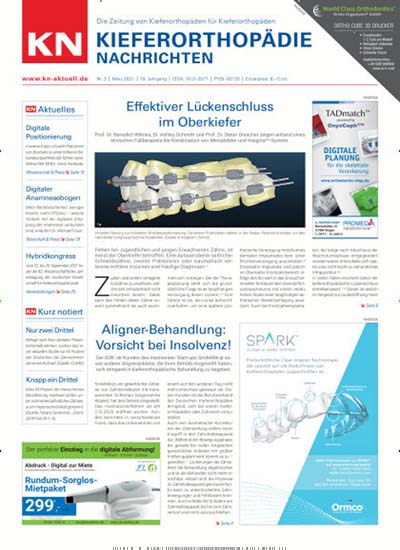 Titelbild der Ausgabe 1/2022 von KN Kieferorthopädie Nachrichten. Diese Zeitschrift und viele weitere Pflegezeitschriften und medizinische Fachzeitschriften als Abo oder epaper bei United Kiosk online kaufen.