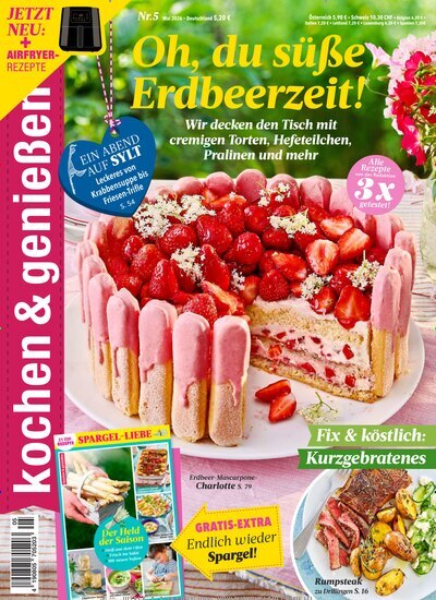 Titelbild der Ausgabe 5/2026 von kochen & genießen. Diese Zeitschrift und viele weitere Kochzeitschriften und Backzeitschriften als Abo oder epaper bei United Kiosk online kaufen.