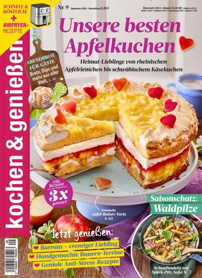 Titelbild der Ausgabe 9/2026 von kochen & genießen. Diese Zeitschrift und viele weitere Kochzeitschriften und Backzeitschriften als Abo oder epaper bei United Kiosk online kaufen.