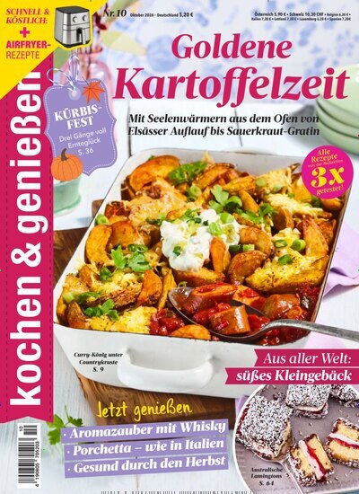 Titelbild der Ausgabe 10/2026 von kochen & genießen. Diese Zeitschrift und viele weitere Kochzeitschriften und Backzeitschriften als Abo oder epaper bei United Kiosk online kaufen.