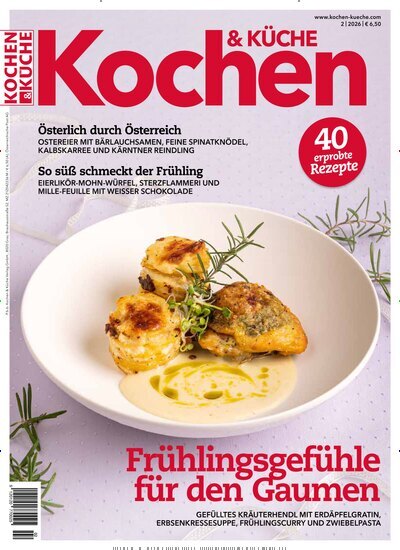 Titelbild der Ausgabe 2/2026 von Kochen & Küche. Diese Zeitschrift und viele weitere Kochzeitschriften und Backzeitschriften als Abo oder epaper bei United Kiosk online kaufen.