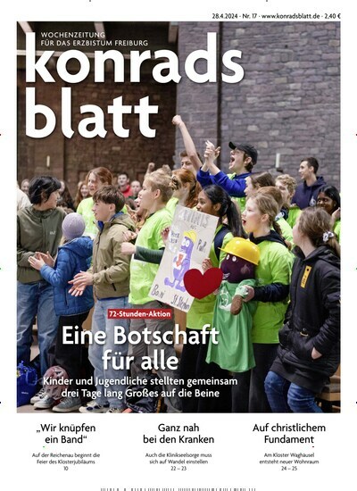 Titelbild der Ausgabe 17/2024 von Konradsblatt. Diese Zeitschrift und viele weitere Zeitungsabos als Abo oder epaper bei United Kiosk online kaufen.