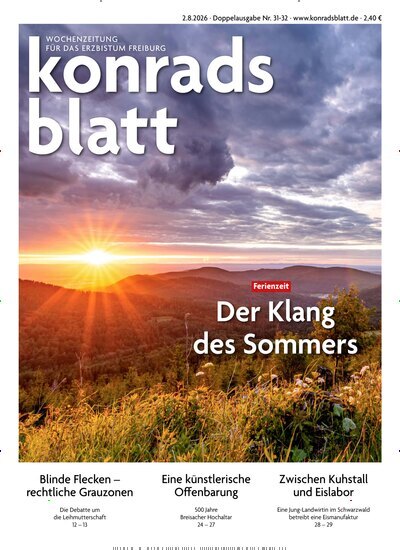 Titelbild der Ausgabe 31/2026 von Konradsblatt. Diese Zeitschrift und viele weitere Zeitungsabos als Abo oder epaper bei United Kiosk online kaufen.