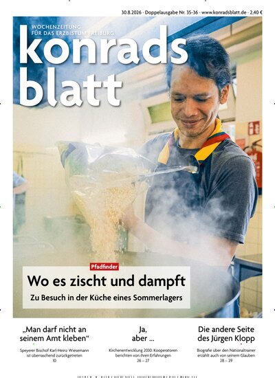 Titelbild der Ausgabe 35/2026 von Konradsblatt. Diese Zeitschrift und viele weitere Zeitungsabos als Abo oder epaper bei United Kiosk online kaufen.