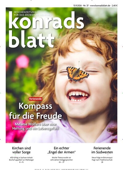 Titelbild der Ausgabe 37/2026 von Konradsblatt. Diese Zeitschrift und viele weitere Zeitungsabos als Abo oder epaper bei United Kiosk online kaufen.