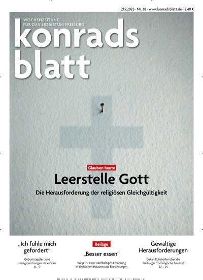 Titelbild der Ausgabe 38/2025 von Konradsblatt. Diese Zeitschrift und viele weitere Zeitungsabos als Abo oder epaper bei United Kiosk online kaufen.