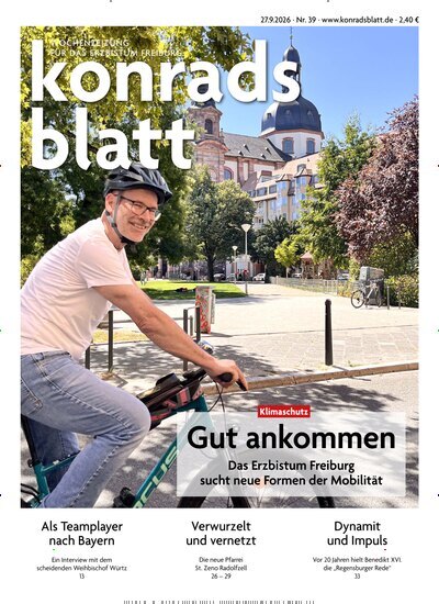 Titelbild der Ausgabe 39/2026 von Konradsblatt. Diese Zeitschrift und viele weitere Zeitungsabos als Abo oder epaper bei United Kiosk online kaufen.