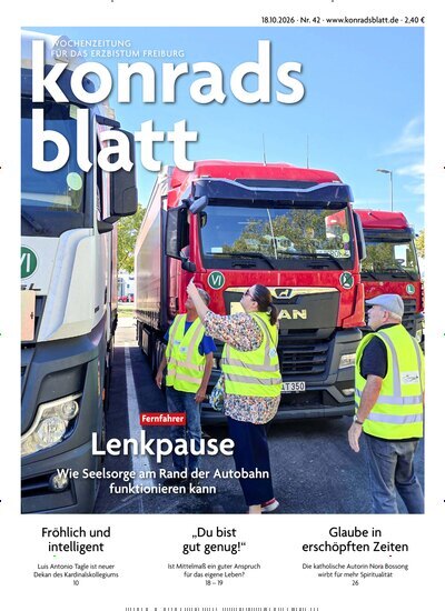 Titelbild der Ausgabe 42/2026 von Konradsblatt. Diese Zeitschrift und viele weitere Zeitungsabos als Abo oder epaper bei United Kiosk online kaufen.