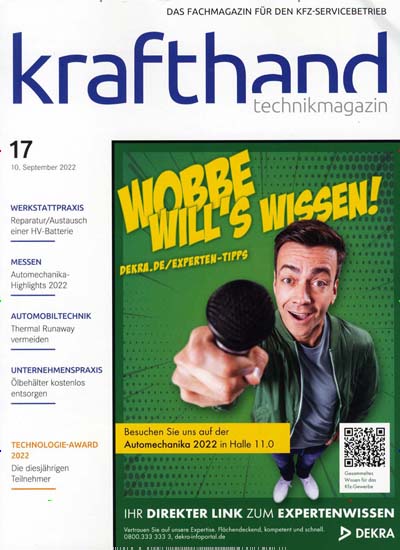 Titelbild der Ausgabe 17/2022 von Krafthand. Diese Zeitschrift und viele weitere Industriemagazine und Handwerkmagazine als Abo oder epaper bei United Kiosk online kaufen.