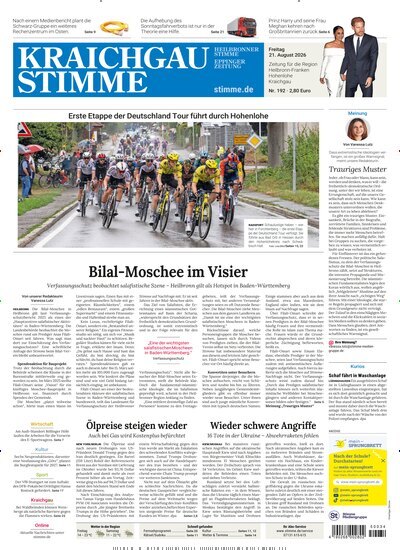 Titelbild der Ausgabe 192/2026 von Kraichgau Stimme. Diese Zeitschrift und viele weitere Zeitungsabos als Abo oder epaper bei United Kiosk online kaufen.