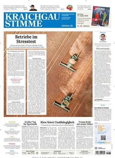 Titelbild der Ausgabe 195/2026 von Kraichgau Stimme. Diese Zeitschrift und viele weitere Zeitungsabos als Abo oder epaper bei United Kiosk online kaufen.