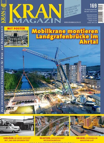 Titelbild der Ausgabe 169/2026 von Kran Magazin. Diese Zeitschrift und viele weitere Automagazine und Motorradzeitschriften als Abo oder epaper bei United Kiosk online kaufen.