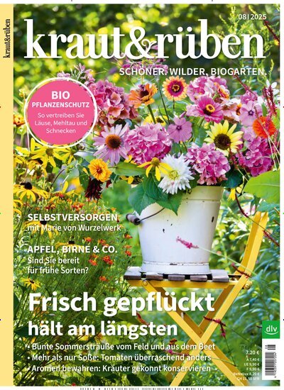 Titelbild der Ausgabe 8/2025 von kraut & rüben. Diese Zeitschrift und viele weitere Gartenzeitschriften und Wohnzeitschriften als Abo oder epaper bei United Kiosk online kaufen.