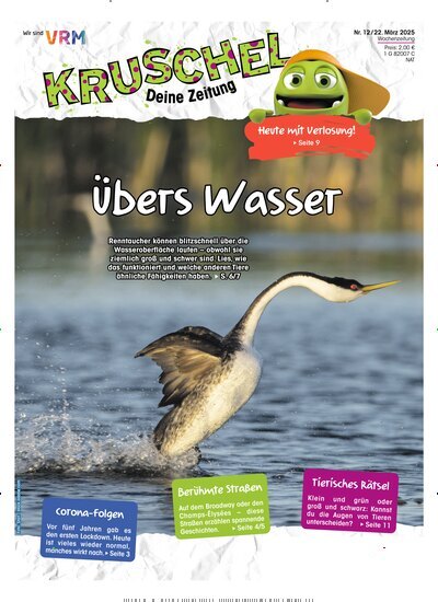 Titelbild der Ausgabe 12/2025 von Kruschel - Deine Zeitung. Diese Zeitschrift und viele weitere Jugendzeitschriften und Kinderzeitschriften als Abo oder epaper bei United Kiosk online kaufen.