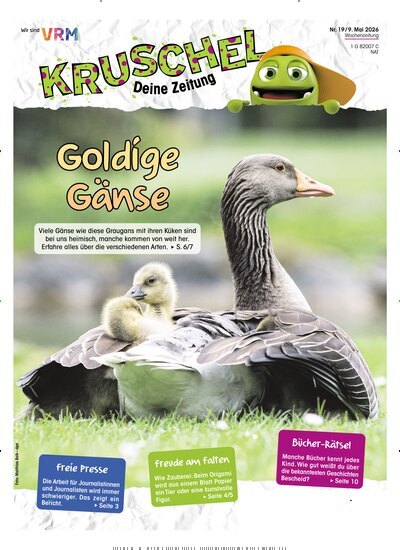 Titelbild der Ausgabe 19/2026 von Kruschel - Deine Zeitung. Diese Zeitschrift und viele weitere Jugendzeitschriften und Kinderzeitschriften als Abo oder epaper bei United Kiosk online kaufen.