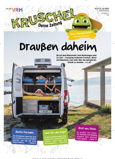 Titelbild der Ausgabe 27/2025 von Kruschel - Deine Zeitung. Diese Zeitschrift und viele weitere Jugendzeitschriften und Kinderzeitschriften als Abo oder epaper bei United Kiosk online kaufen.