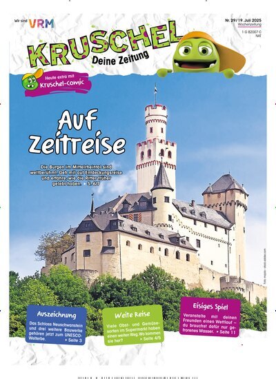 Titelbild der Ausgabe 29/2025 von Kruschel - Deine Zeitung. Diese Zeitschrift und viele weitere Jugendzeitschriften und Kinderzeitschriften als Abo oder epaper bei United Kiosk online kaufen.