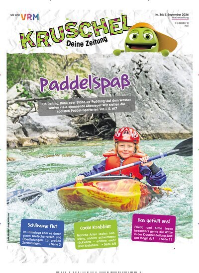 Titelbild der Ausgabe 36/2026 von Kruschel - Deine Zeitung. Diese Zeitschrift und viele weitere Jugendzeitschriften und Kinderzeitschriften als Abo oder epaper bei United Kiosk online kaufen.