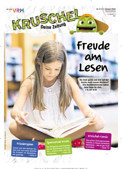 Titelbild der Ausgabe 41/2025 von Kruschel - Deine Zeitung. Diese Zeitschrift und viele weitere Jugendzeitschriften und Kinderzeitschriften als Abo oder epaper bei United Kiosk online kaufen.