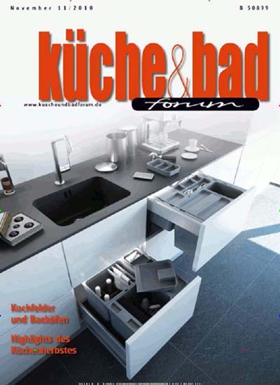Titelbild der Ausgabe 11/2023 von küche & bad forum. Diese Zeitschrift und viele weitere Architekturzeitschriften und Bauzeitschriften als Abo oder epaper bei United Kiosk online kaufen.