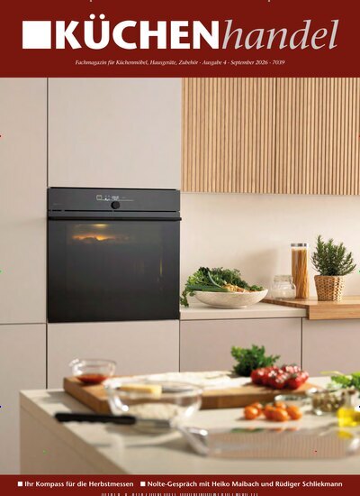 Titelbild der Ausgabe 4/2026 von KÜCHENhandel. Diese Zeitschrift und viele weitere Architekturzeitschriften und Bauzeitschriften als Abo oder epaper bei United Kiosk online kaufen.