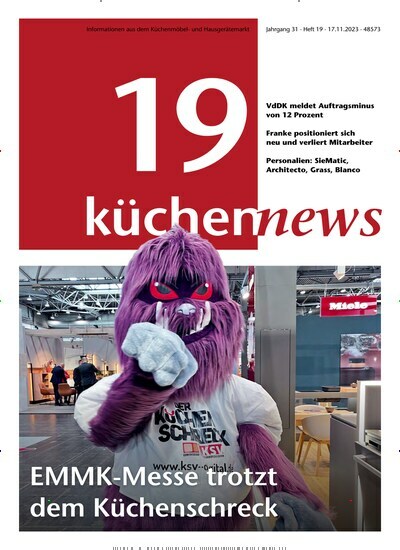 Titelbild der Ausgabe 19/2023 von KüchenNews. Diese Zeitschrift und viele weitere Gastronomiezeitschriften, Fashionmagazine, Beautymagazine als Abo oder epaper bei United Kiosk online kaufen.