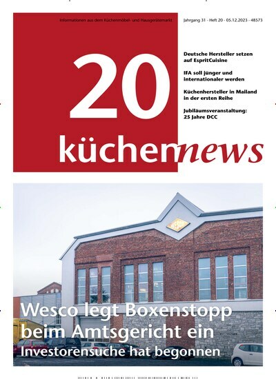 Titelbild der Ausgabe 20/2023 von KüchenNews. Diese Zeitschrift und viele weitere Gastronomiezeitschriften, Fashionmagazine, Beautymagazine als Abo oder epaper bei United Kiosk online kaufen.
