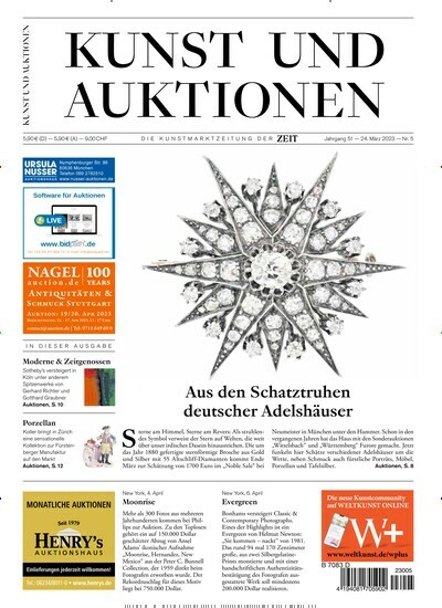 Titelbild der Ausgabe 5/2023 von Kunst und Auktionen. Diese Zeitschrift und viele weitere Reisemagazine, Freizeitmagazine und Wissensmagazine als Abo oder epaper bei United Kiosk online kaufen.