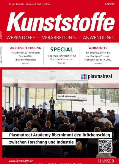 Titelbild der Ausgabe 1/2023 von Kunststoffe. Diese Zeitschrift und viele weitere Industriemagazine und Handwerkmagazine als Abo oder epaper bei United Kiosk online kaufen.