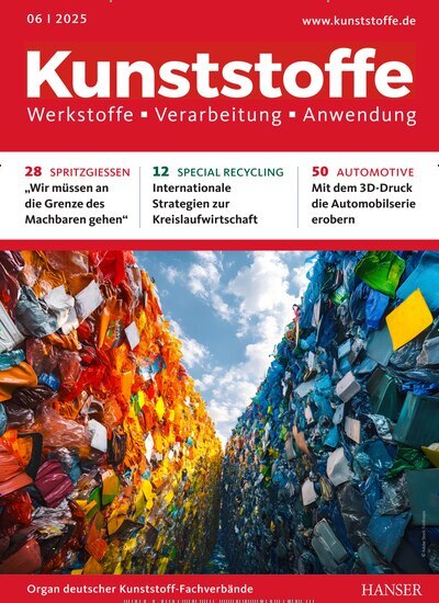 Titelbild der Ausgabe 6/2025 von Kunststoffe. Diese Zeitschrift und viele weitere Industriemagazine und Handwerkmagazine als Abo oder epaper bei United Kiosk online kaufen.