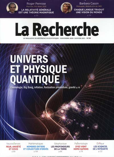 Titelbild der Ausgabe 562/2020 von La Recherche. Diese Zeitschrift und viele weitere Reisemagazine, Freizeitmagazine und Wissensmagazine als Abo oder epaper bei United Kiosk online kaufen.