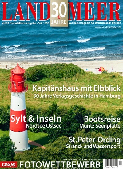 Titelbild der Ausgabe 1/2023 von Land & Meer. Diese Zeitschrift und viele weitere Reisemagazine, Freizeitmagazine und Wissensmagazine als Abo oder epaper bei United Kiosk online kaufen.