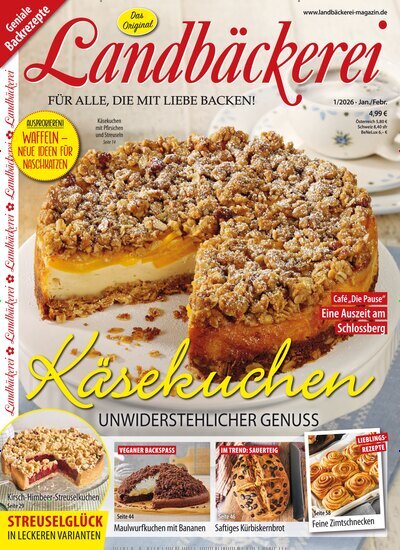 Titelbild der Ausgabe 1/2026 von Landbäckerei. Diese Zeitschrift und viele weitere Kochzeitschriften und Backzeitschriften als Abo oder epaper bei United Kiosk online kaufen.