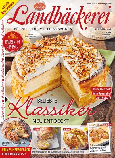 Titelbild der Ausgabe 2/2026 von Landbäckerei. Diese Zeitschrift und viele weitere Kochzeitschriften und Backzeitschriften als Abo oder epaper bei United Kiosk online kaufen.