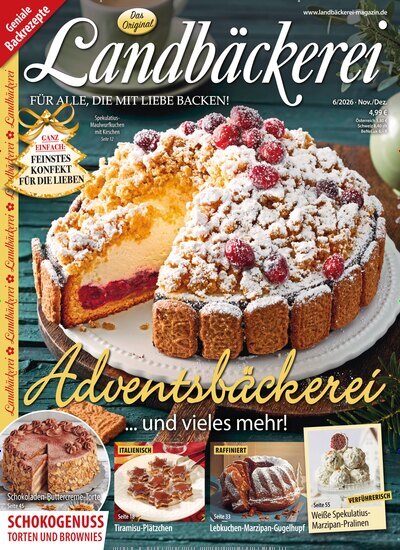Titelbild der Ausgabe 6/2026 von Landbäckerei. Diese Zeitschrift und viele weitere Kochzeitschriften und Backzeitschriften als Abo oder epaper bei United Kiosk online kaufen.