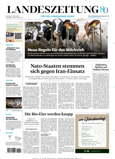 Titelbild der Ausgabe 64/2026 von Landeszeitung für die Lüneburger Heide. Diese Zeitschrift und viele weitere Zeitungsabos als Abo oder epaper bei United Kiosk online kaufen.