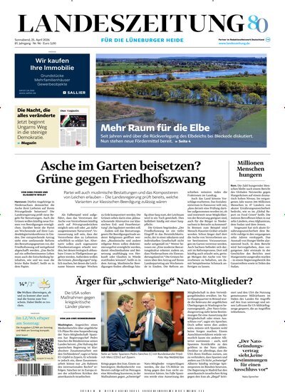 Titelbild der Ausgabe 96/2026 von Landeszeitung für die Lüneburger Heide. Diese Zeitschrift und viele weitere Zeitungsabos als Abo oder epaper bei United Kiosk online kaufen.