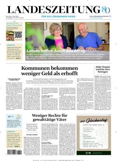 Titelbild der Ausgabe 109/2026 von Landeszeitung für die Lüneburger Heide. Diese Zeitschrift und viele weitere Zeitungsabos als Abo oder epaper bei United Kiosk online kaufen.