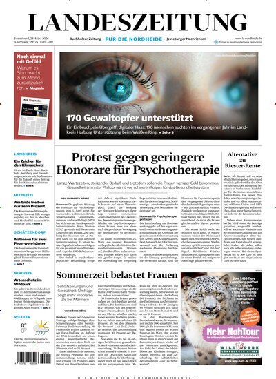 Titelbild der Ausgabe 74/2026 von Landeszeitung für die Nordheide. Diese Zeitschrift und viele weitere Zeitungsabos als Abo oder epaper bei United Kiosk online kaufen.