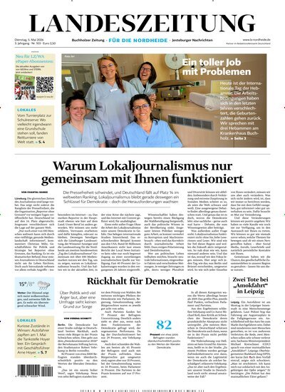 Titelbild der Ausgabe 103/2026 von Landeszeitung für die Nordheide. Diese Zeitschrift und viele weitere Zeitungsabos als Abo oder epaper bei United Kiosk online kaufen.