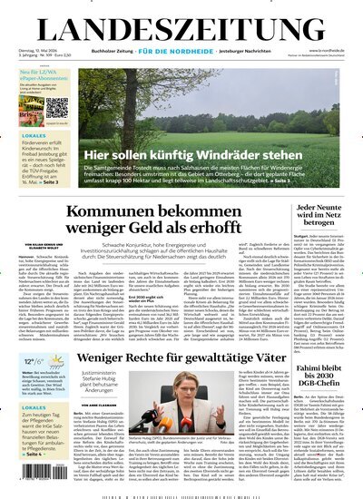 Titelbild der Ausgabe 109/2026 von Landeszeitung für die Nordheide. Diese Zeitschrift und viele weitere Zeitungsabos als Abo oder epaper bei United Kiosk online kaufen.