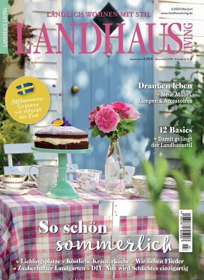 Titelbild der Ausgabe 3/2025 von Landhaus Living. Diese Zeitschrift und viele weitere Gartenzeitschriften und Wohnzeitschriften als Abo oder epaper bei United Kiosk online kaufen.
