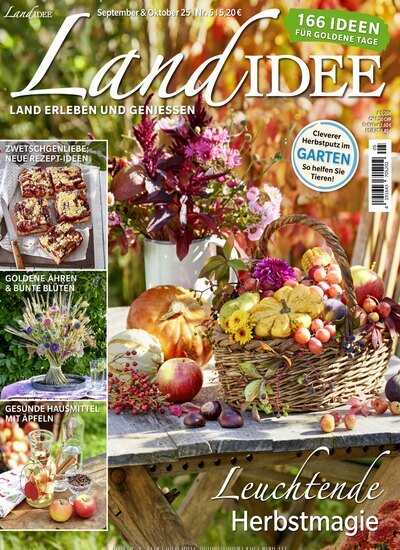 Titelbild der Ausgabe 5/2025 von LandIDEE. Diese Zeitschrift und viele weitere Gartenzeitschriften und Wohnzeitschriften als Abo oder epaper bei United Kiosk online kaufen.