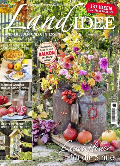 Titelbild der Ausgabe 5/2026 von LandIDEE. Diese Zeitschrift und viele weitere Gartenzeitschriften und Wohnzeitschriften als Abo oder epaper bei United Kiosk online kaufen.