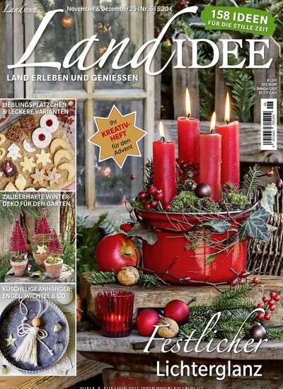 Titelbild der Ausgabe 6/2025 von LandIDEE. Diese Zeitschrift und viele weitere Gartenzeitschriften und Wohnzeitschriften als Abo oder epaper bei United Kiosk online kaufen.