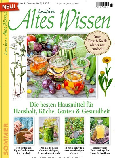 Titelbild der Ausgabe 2/2023 von LandIDEE Altes Wissen. Diese Zeitschrift und viele weitere Gartenzeitschriften und Wohnzeitschriften als Abo oder epaper bei United Kiosk online kaufen.