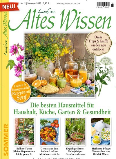 Titelbild der Ausgabe 2/2025 von LandIDEE Altes Wissen. Diese Zeitschrift und viele weitere Gartenzeitschriften und Wohnzeitschriften als Abo oder epaper bei United Kiosk online kaufen.