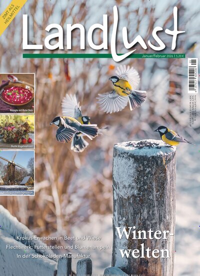 Titelbild der Ausgabe 1/2026 von Landlust. Diese Zeitschrift und viele weitere Gartenzeitschriften und Wohnzeitschriften als Abo oder epaper bei United Kiosk online kaufen.