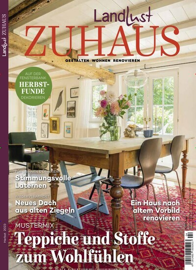 Titelbild der Ausgabe 4/2023 von Landlust Zuhaus. Diese Zeitschrift und viele weitere Gartenzeitschriften und Wohnzeitschriften als Abo oder epaper bei United Kiosk online kaufen.